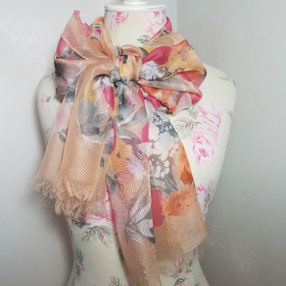 Accessories - Impressionist Floral Scarf